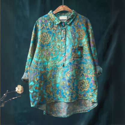 Lila - Chemisier à Imprimé Floral Romantique